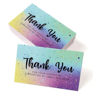 NEW Business Thank You Cards 50 PCS Shipping Packages Small Business Cardstock